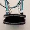 Dolce & Gabbana Blue Leather Cross Body Neck Strap Card Slot Phone Pocket