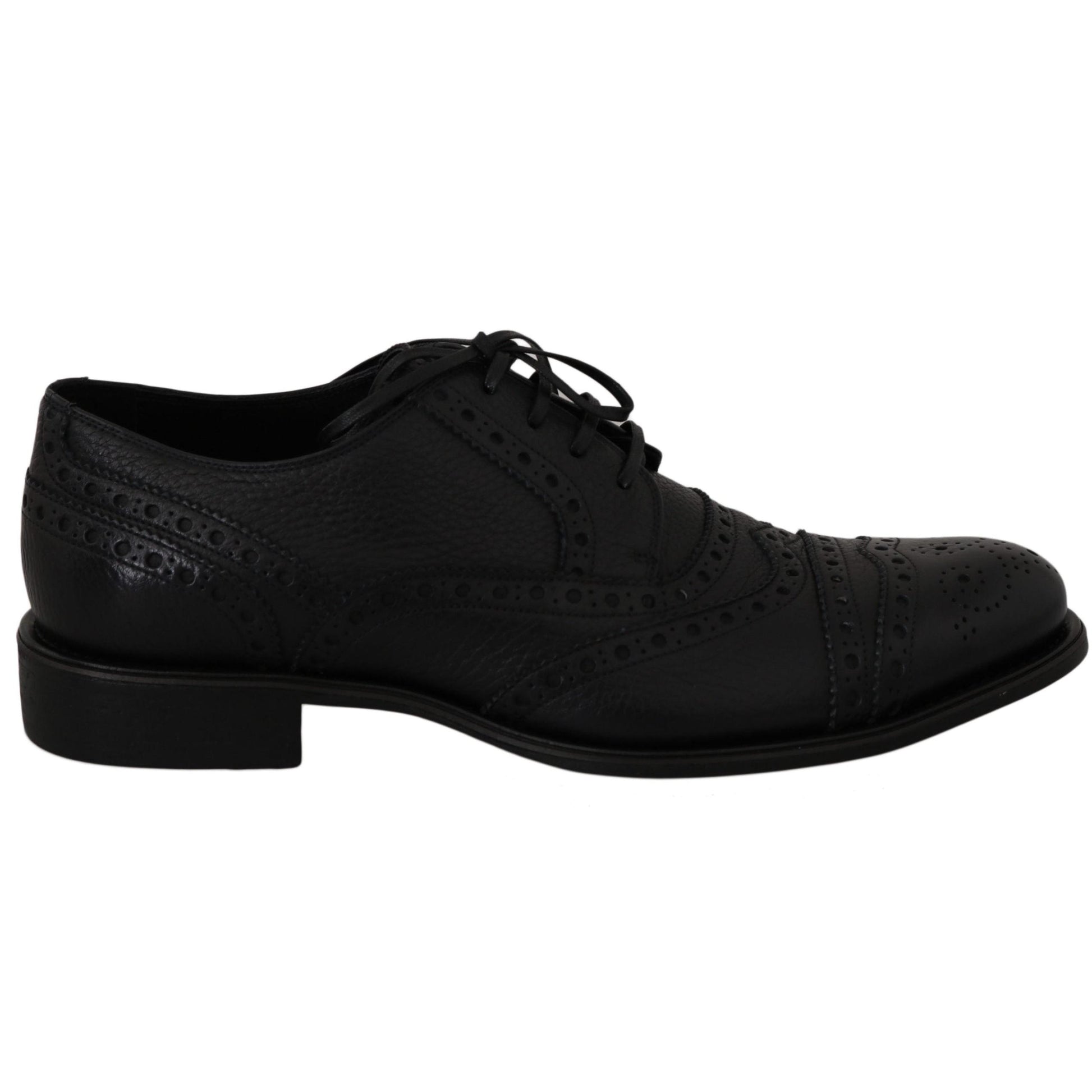 Dolce & Gabbana Blue Leather Wingtip Oxford Dress Shoes