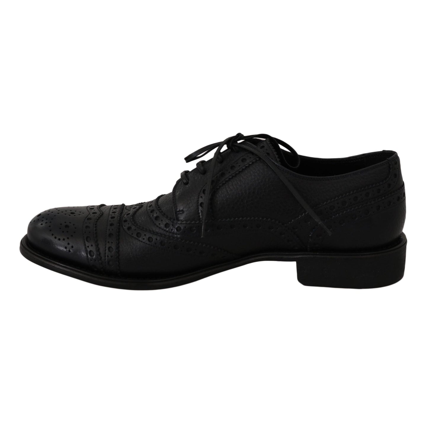 Dolce & Gabbana Blue Leather Wingtip Oxford Dress Shoes