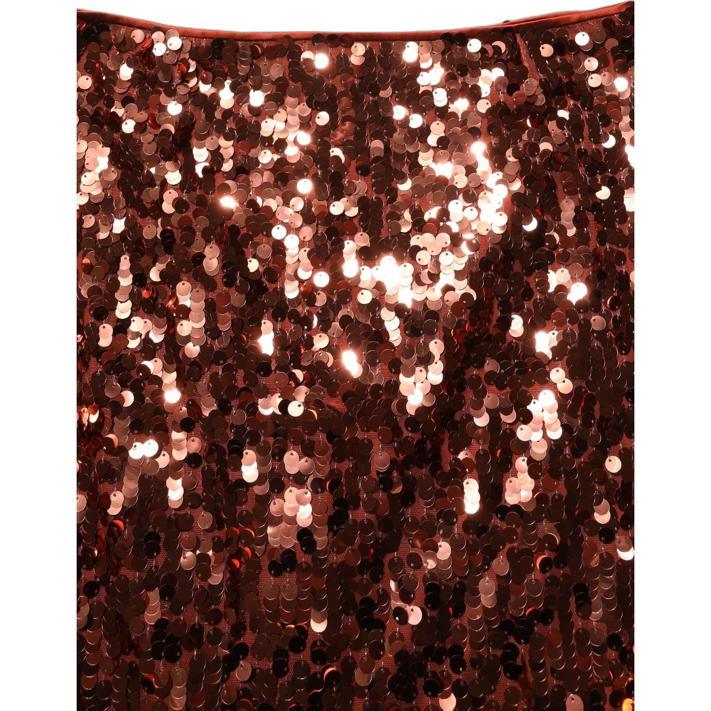 Dolce & Gabbana Bronze Sequin HighWaist PencilCut Midi Skirt