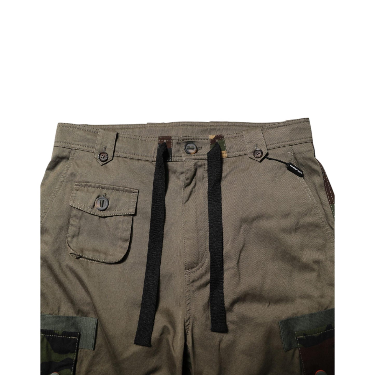 Dolce & Gabbana Brown Cotton Camouflage Cargo Pants