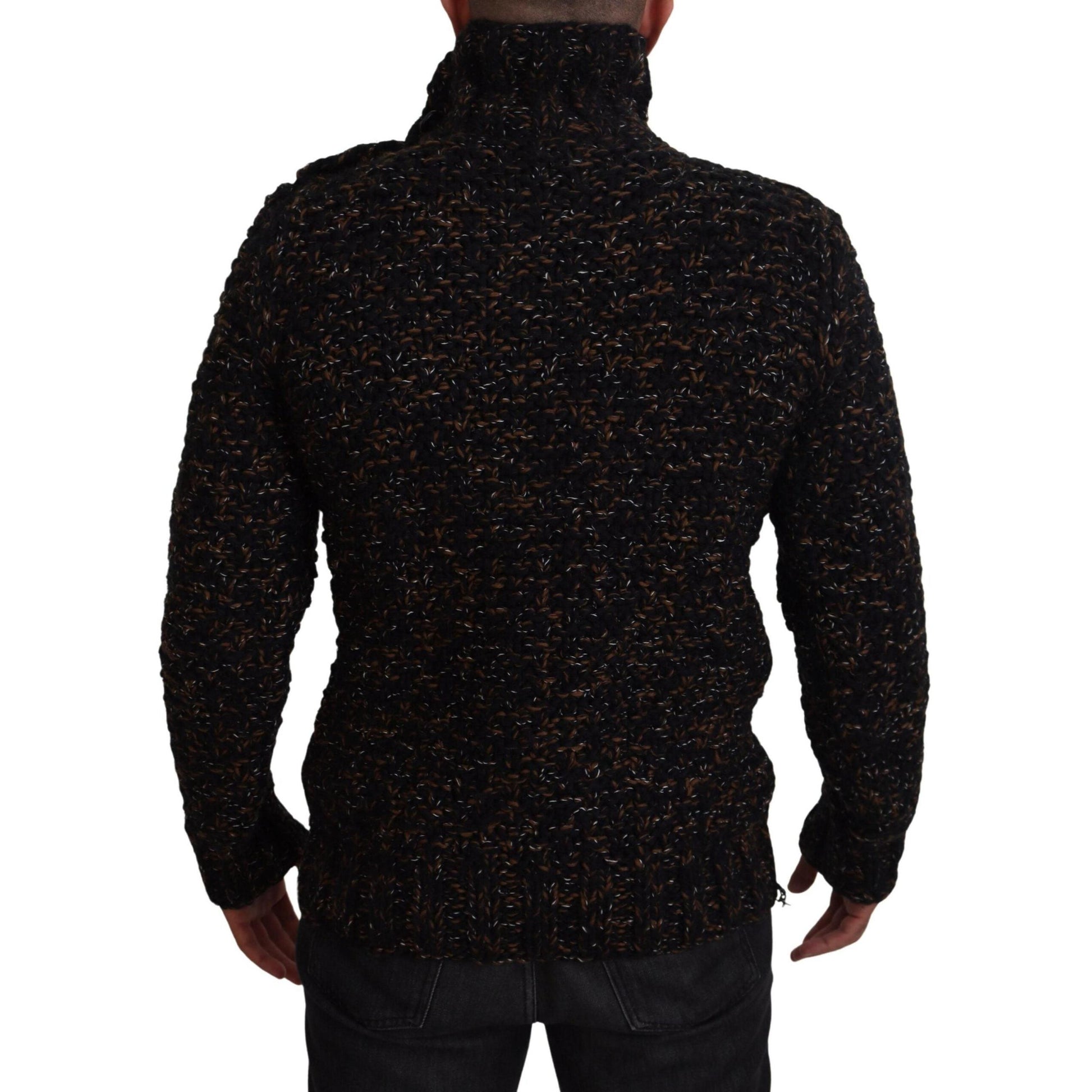 Dolce & Gabbana Brown Fatto A Mano Turtleneck Pullover Sweater