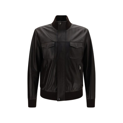 Dolce & Gabbana Brown Lamb Ovis Aries Aries Bomber