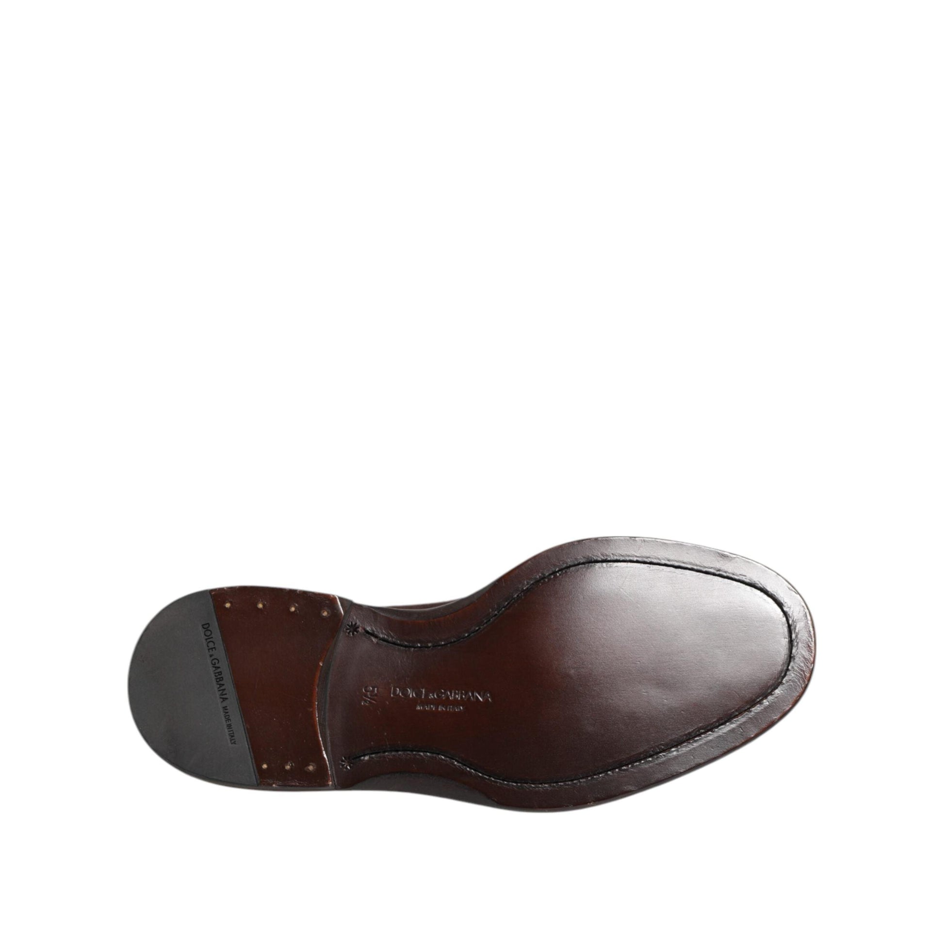 Dolce & Gabbana Brown Velvet Lace Up Oxford Dress Shoes