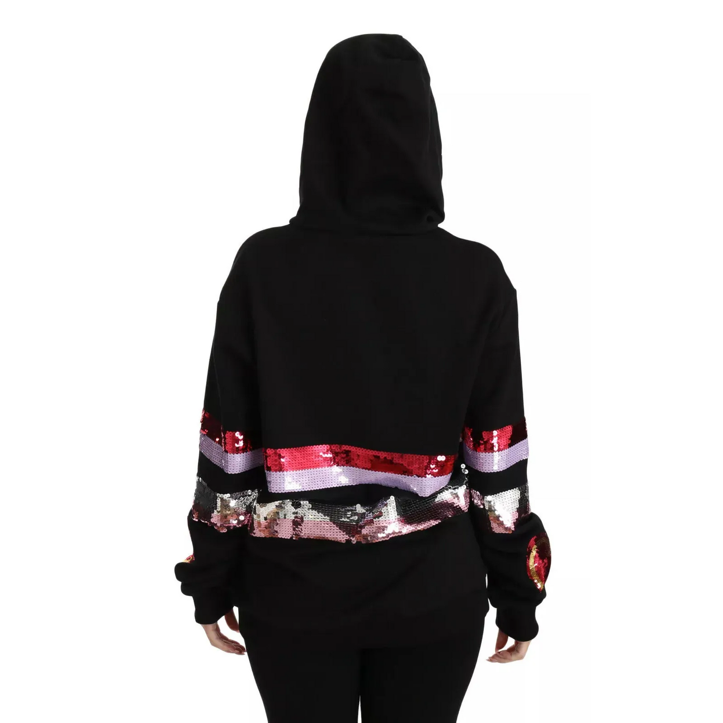 Dolce & Gabbana DG Sequined Hooded Pullover Sweater