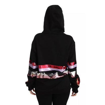 Dolce & Gabbana DG Sequined Hooded Pullover Sweater