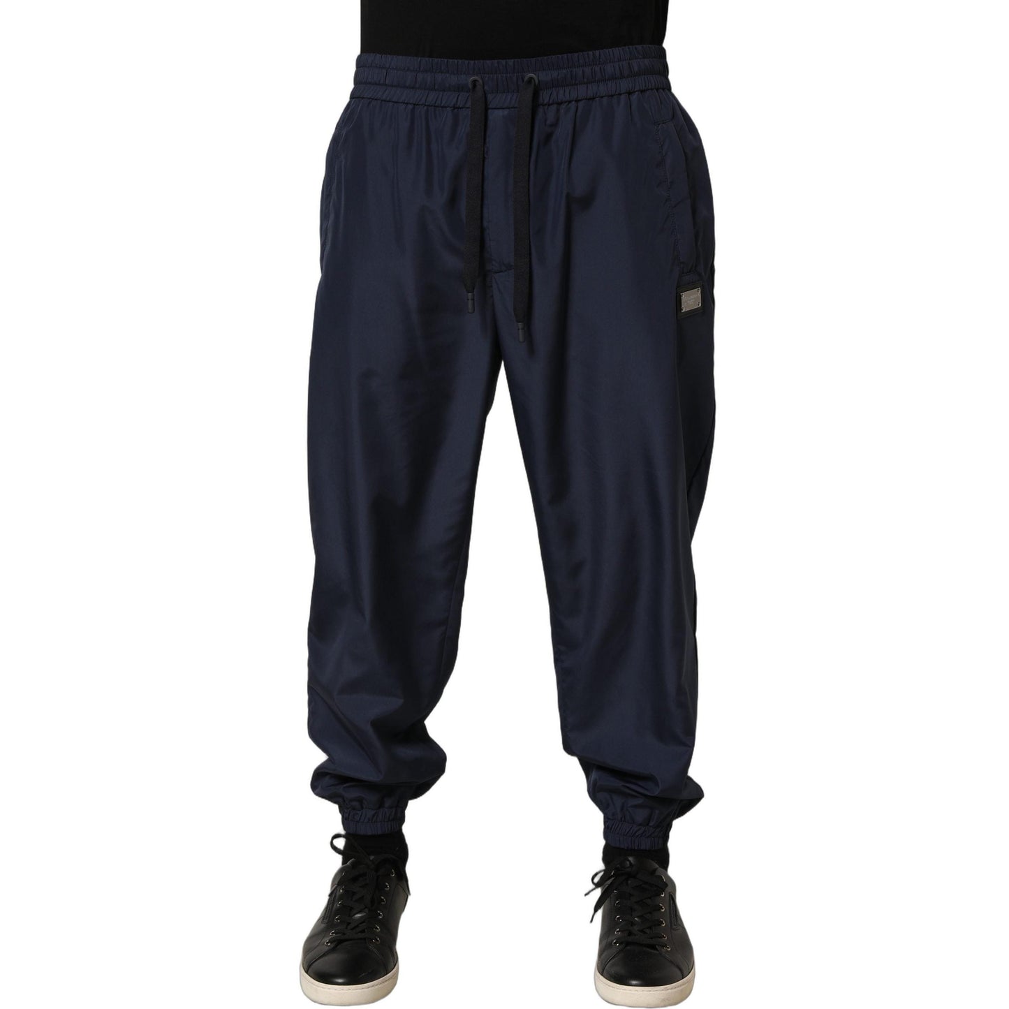 Dolce & Gabbana Dark Blue Polyester Jogger Sweatpants Pants