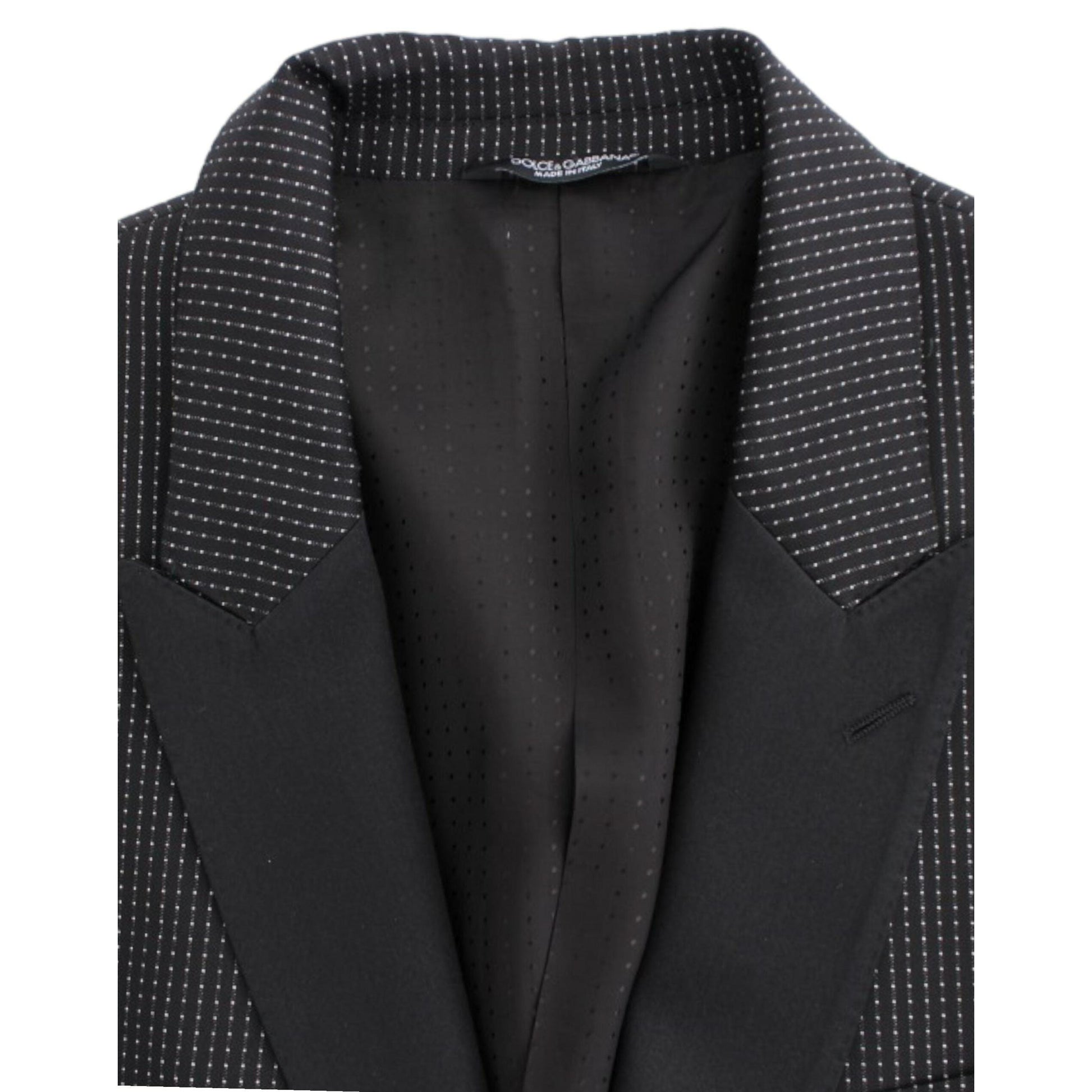Dolce & Gabbana Dark Gray Wool Silk Slim MARTINI Jacket Blazer