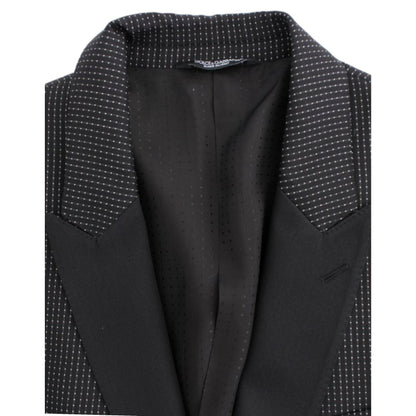 Dolce & Gabbana Dark Gray Wool Silk Slim MARTINI Jacket Blazer