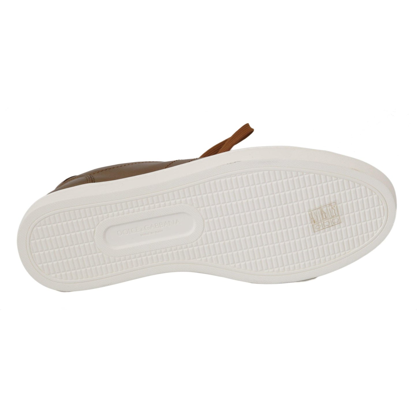 Dolce & Gabbana Gold Leather Mens Casual Sneakers