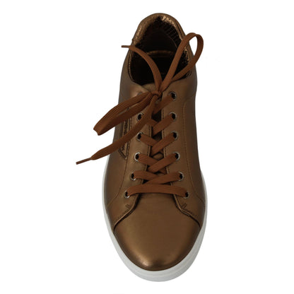 Dolce & Gabbana Gold Leather Mens Casual Sneakers
