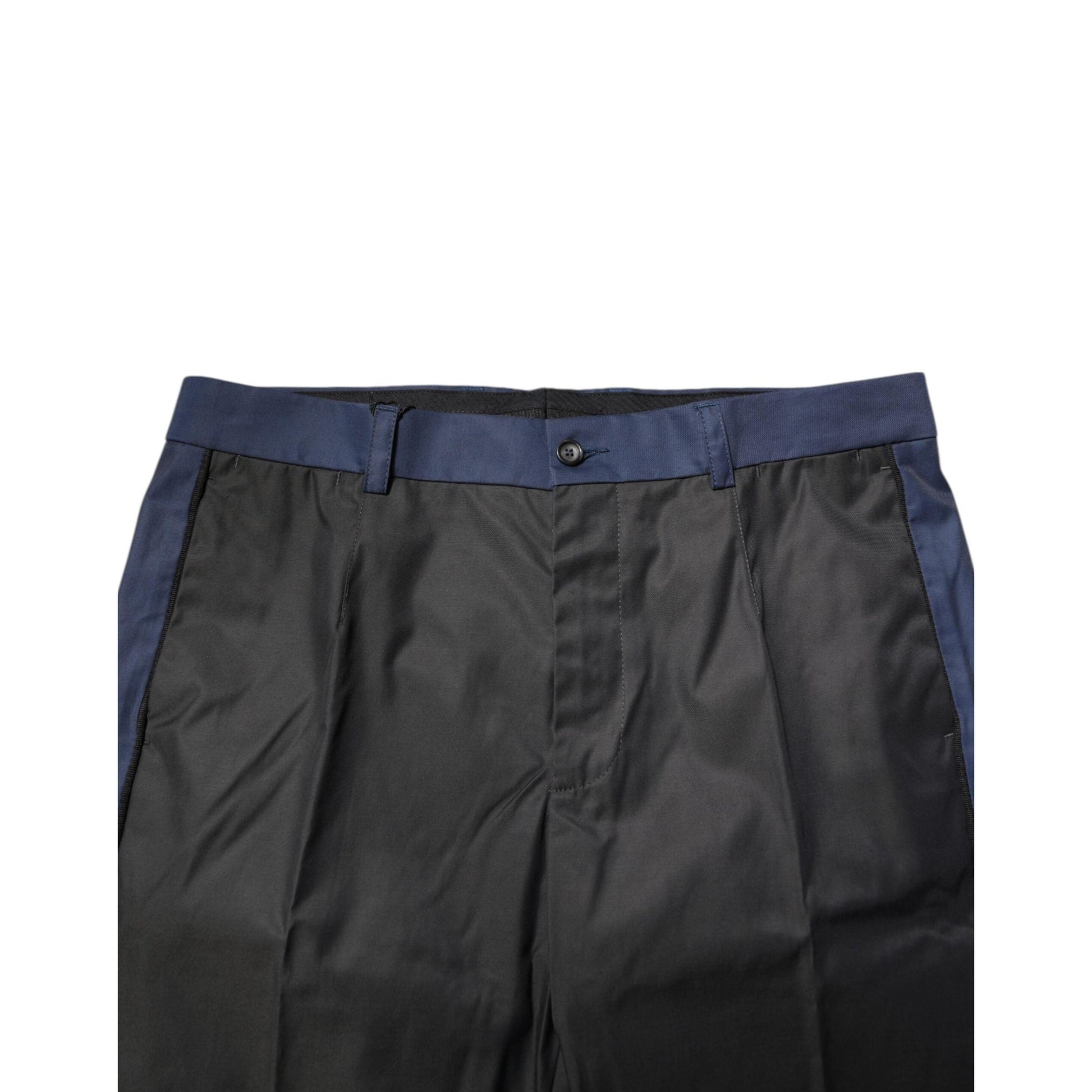 Dolce & Gabbana Gray Blue Cotton 3/4 Chinos Crop Trouser Pants