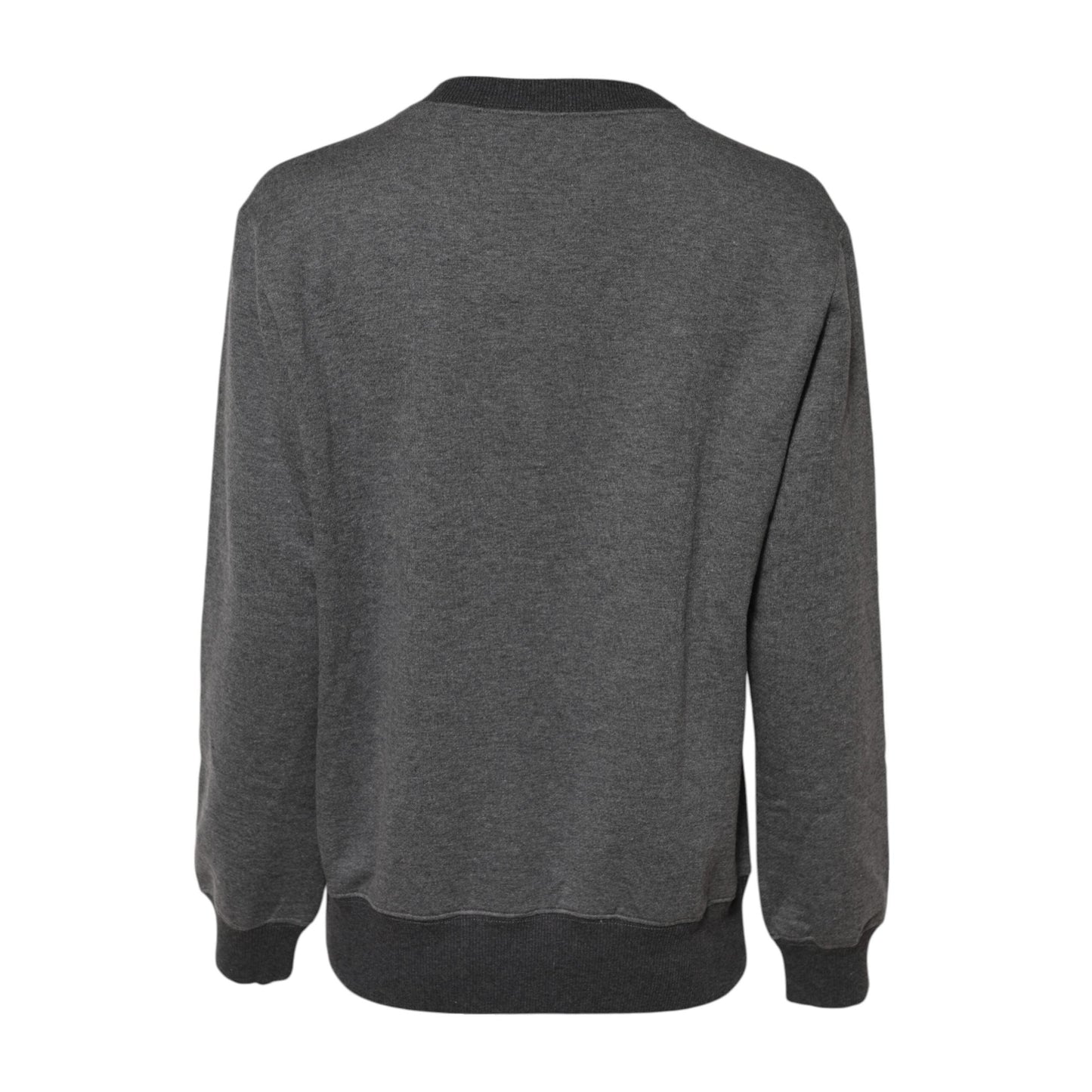Dolce & Gabbana Gray DG Logo Embroidered Pullover Sweater
