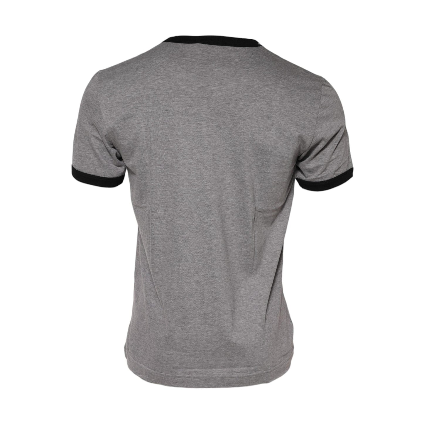Dolce & Gabbana Gray Sacred Heart Cotton Crew Neck T-shirt