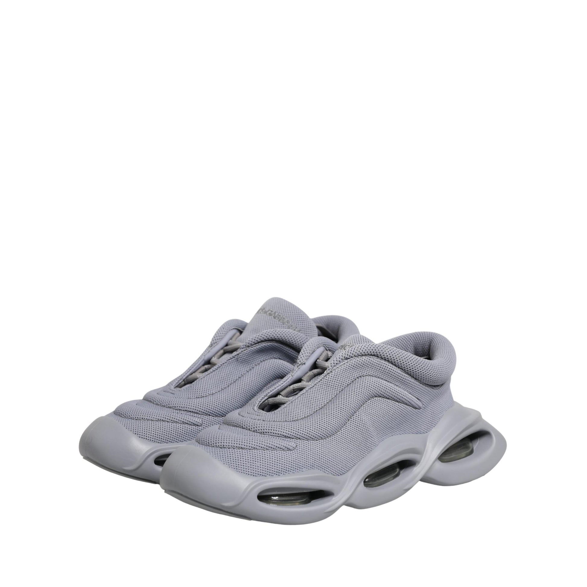 Dolce & Gabbana Gray Slip On Wave Low Top Sneakers