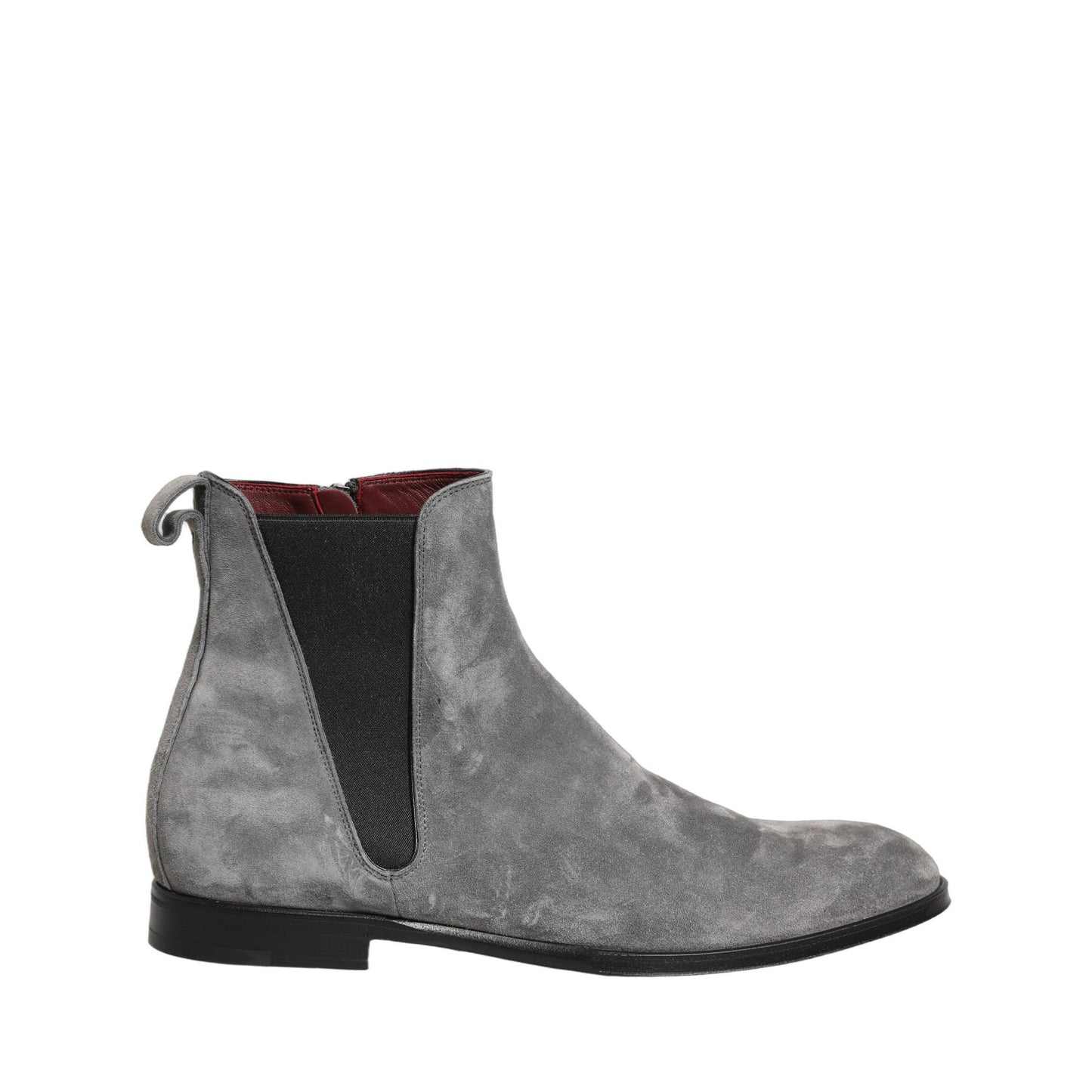 Dolce & Gabbana Gray Suede Leather Chelsea Boots Shoes