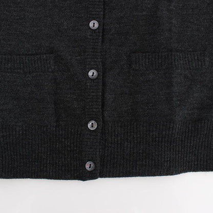 Dolce & Gabbana Gray Wool Button Cardigan Sweater