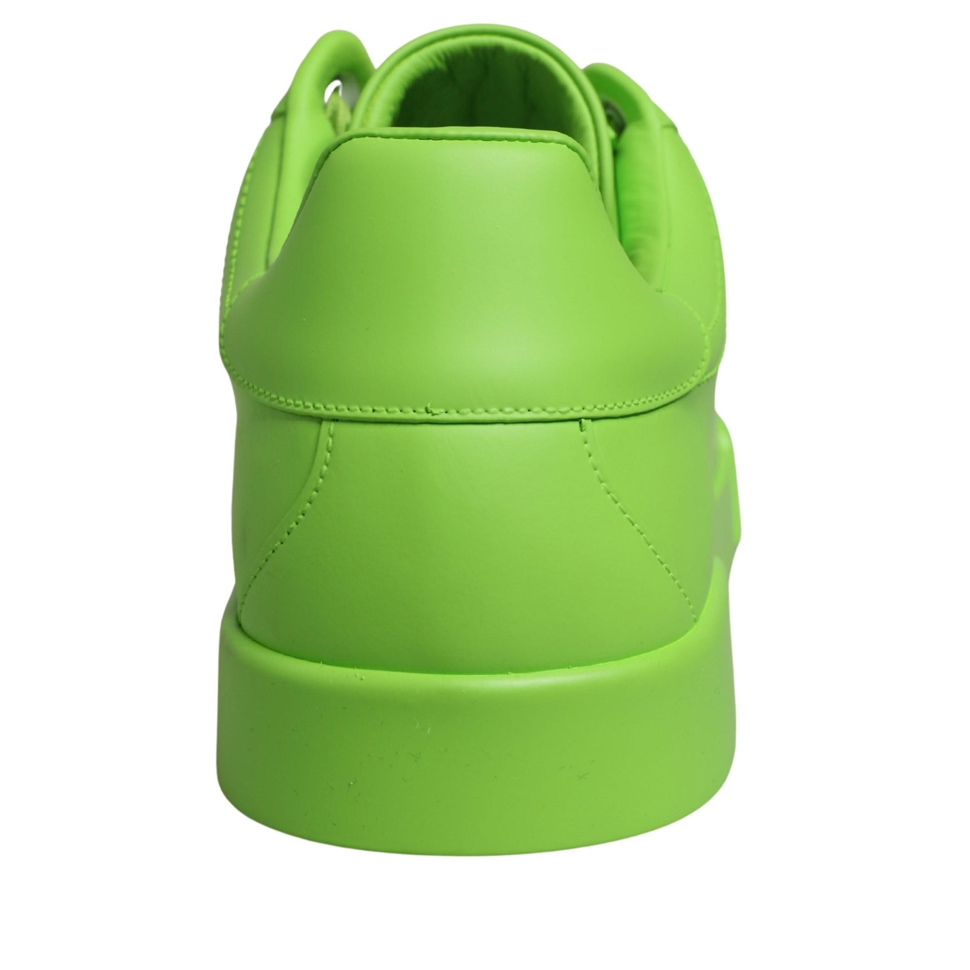 Dolce & Gabbana Green Leather Portofino Low Top Sneakers Shoes