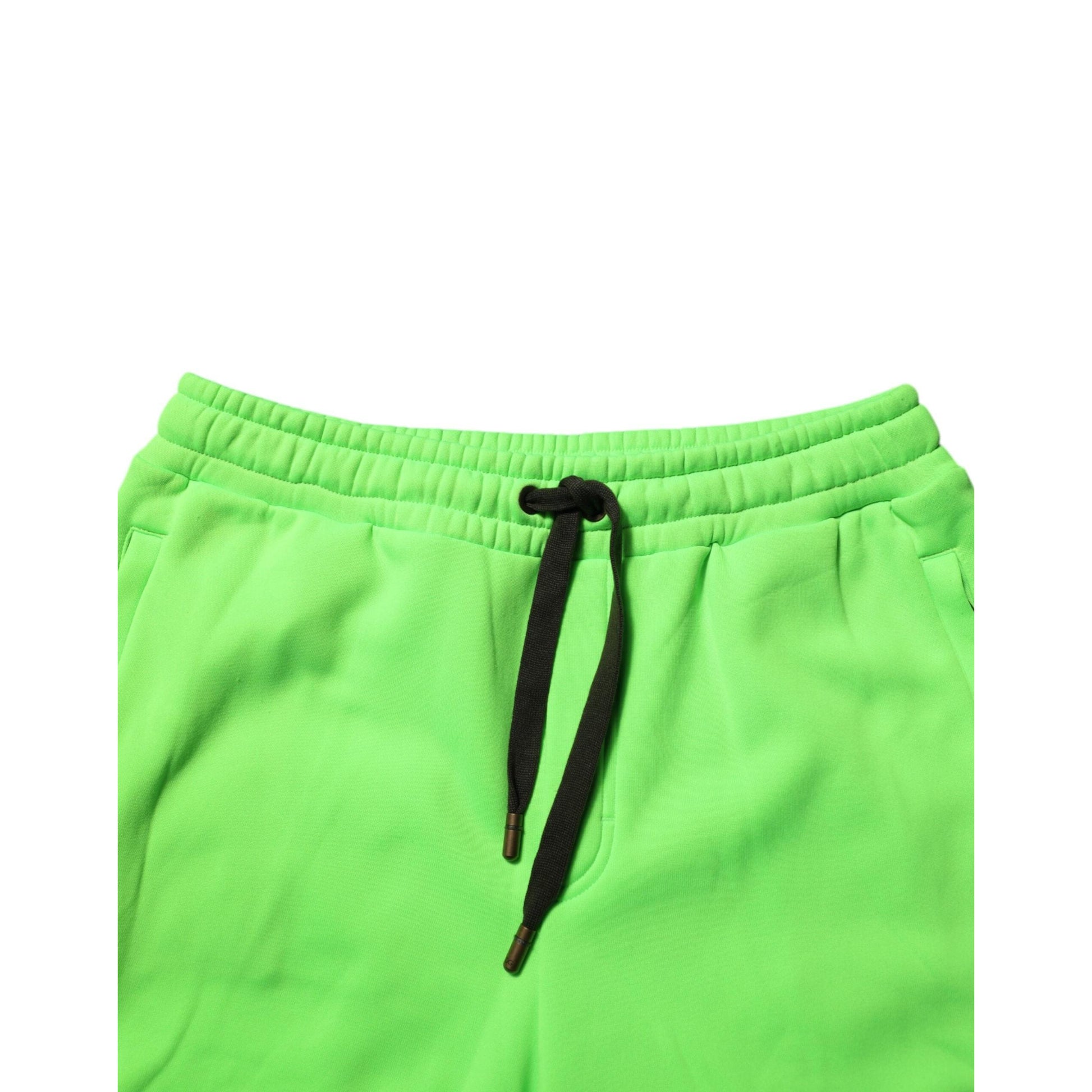 Dolce & Gabbana Green Patchwork Cargo Bermuda Men Shorts