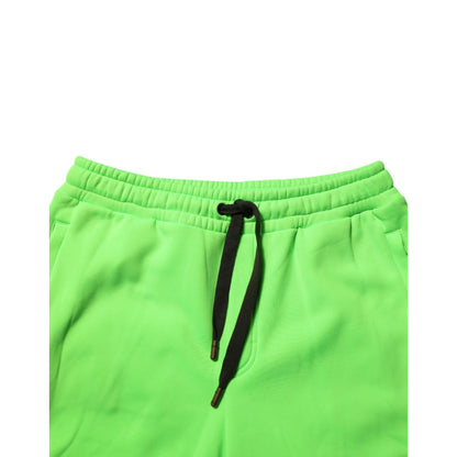 Dolce & Gabbana Green Patchwork Cargo Bermuda Men Shorts