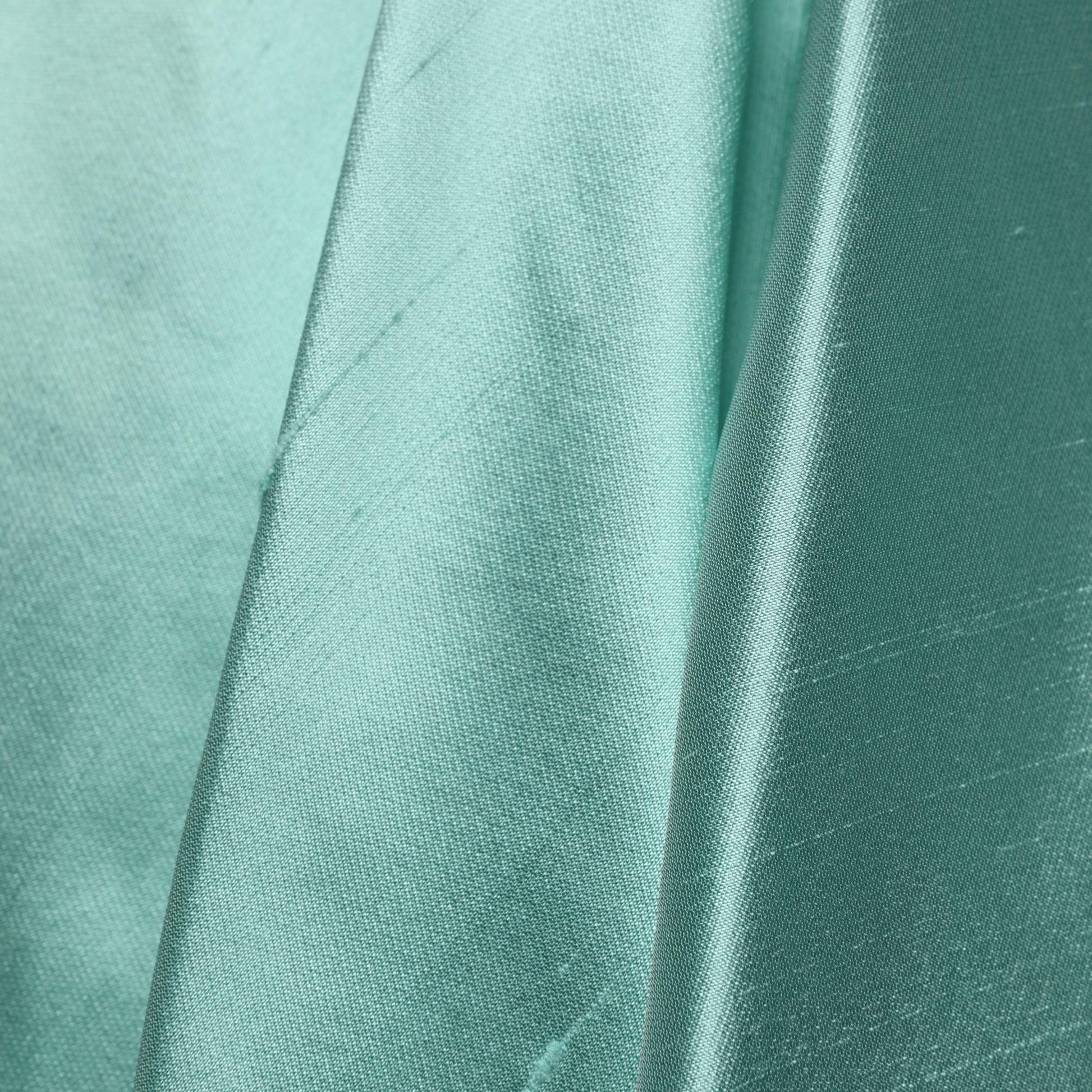 Dolce & Gabbana Green Satin High-Waisted Pleated A-line Midi Skirt