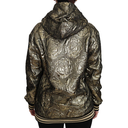 Dolce & Gabbana Im The Queen Jaquard Gold Sweatshirt Hoodie