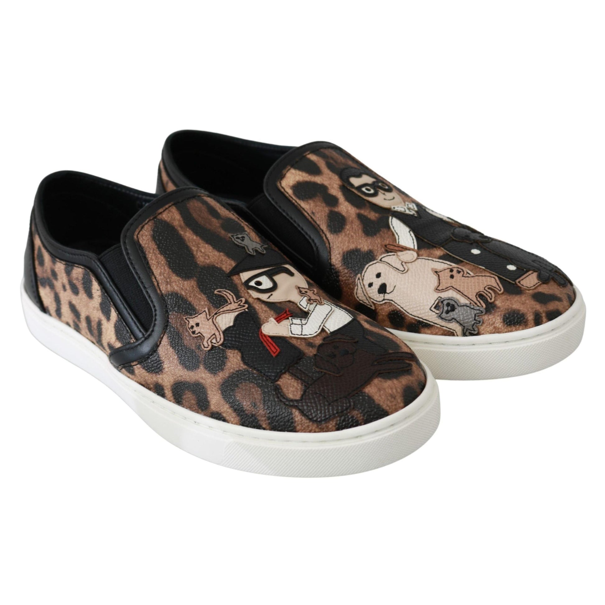 Dolce & Gabbana Leather Leopard #dgfamily Loafers Shoes