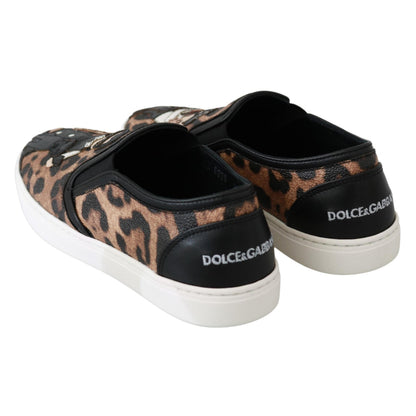 Dolce & Gabbana Leather Leopard #dgfamily Loafers Shoes