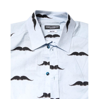 Dolce & Gabbana Light Blue Cotton MARTINI Formal Dress Shirt