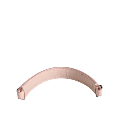 Dolce & Gabbana Light Pink Embellished Leather Bag Handle Shoulder Strap