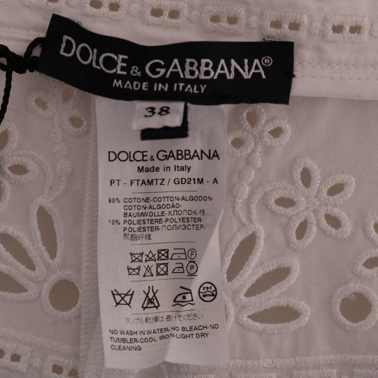 Dolce & Gabbana Mulicolor Majolica Cutout Capri Pants