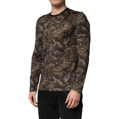 Dolce & Gabbana Multicolor Camouflage Long Sleeves T-shirt