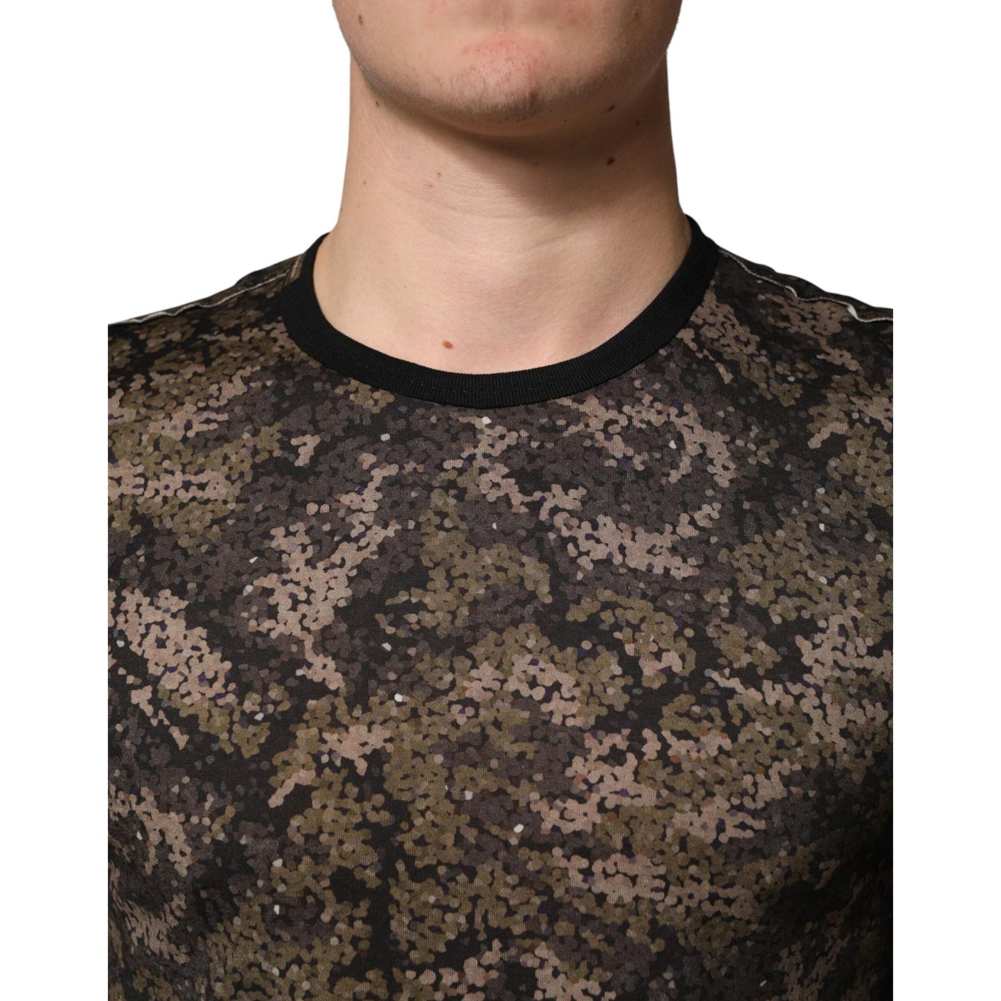 Dolce & Gabbana Multicolor Camouflage Long Sleeves T-shirt