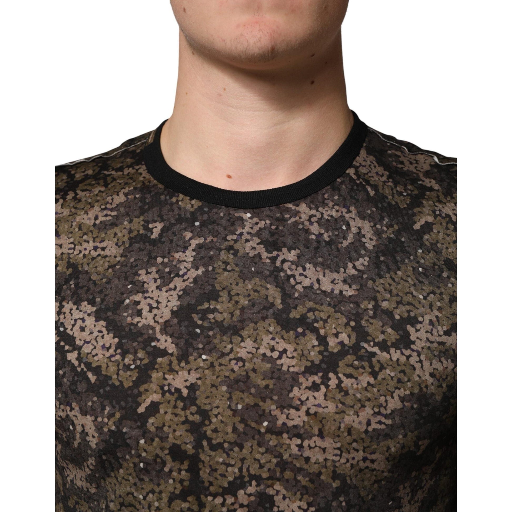 Dolce & Gabbana Multicolor Camouflage Long Sleeves T-shirt
