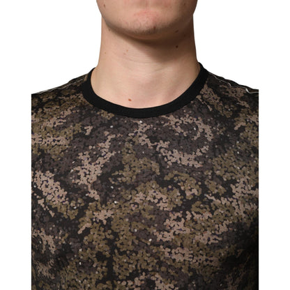 Dolce & Gabbana Multicolor Camouflage Long Sleeves T-shirt