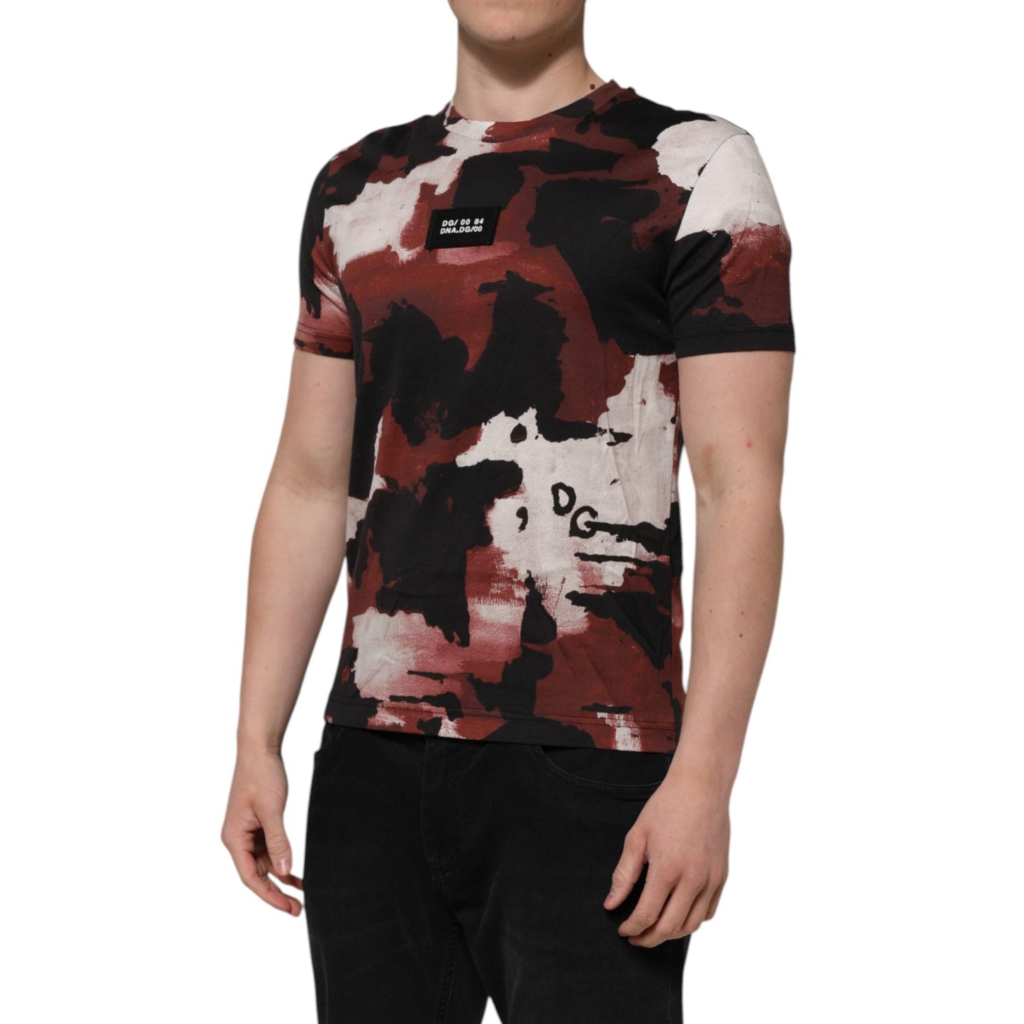 Dolce & Gabbana Multicolor Camouflage Men Crew Neck T-shirt
