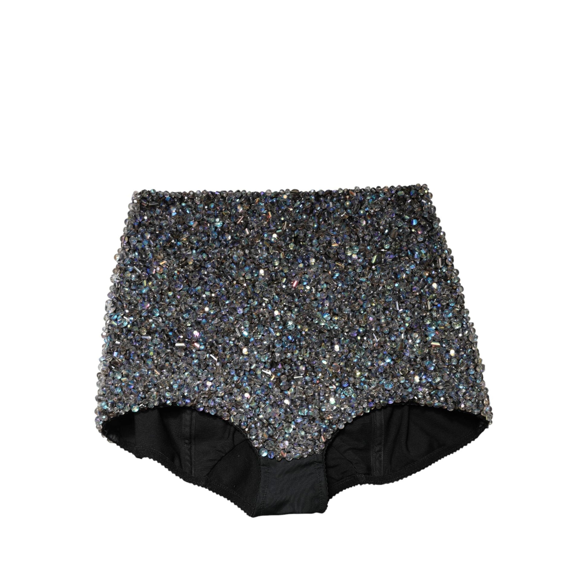 Dolce & Gabbana Multicolor Embellished High Waist Hot Pants Shorts