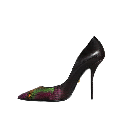 Dolce & Gabbana Multicolor Exotic Leather Heels Pumps Shoes