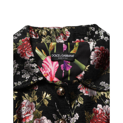 Dolce & Gabbana Multicolor Floral Brocade Blazer Jacket