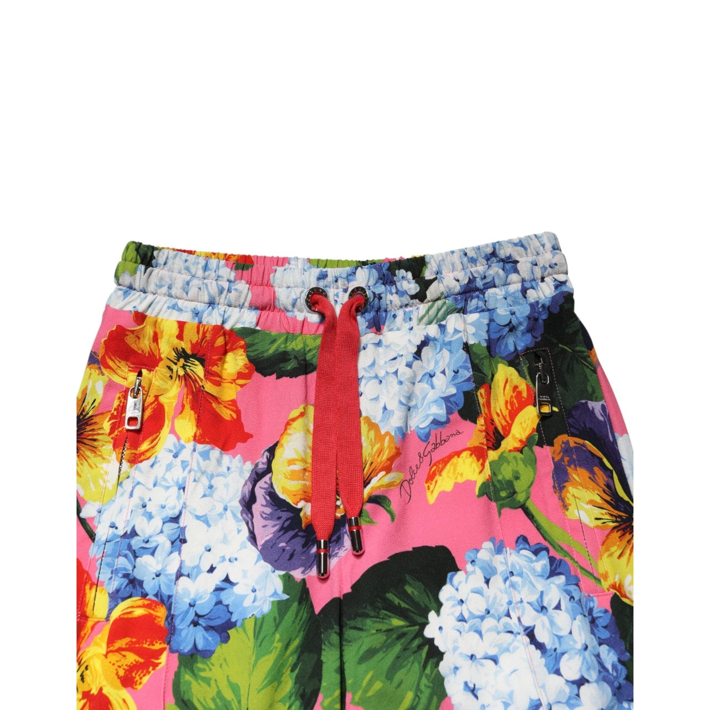 Dolce & Gabbana Multicolor Floral Mid Waist Jogger Pants
