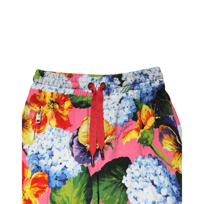 Dolce & Gabbana Multicolor Floral Mid Waist Jogger Pants