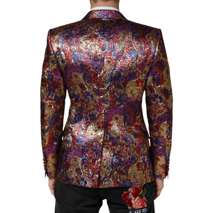 Dolce & Gabbana Multicolor Jacquard Single Breasted Blazer
