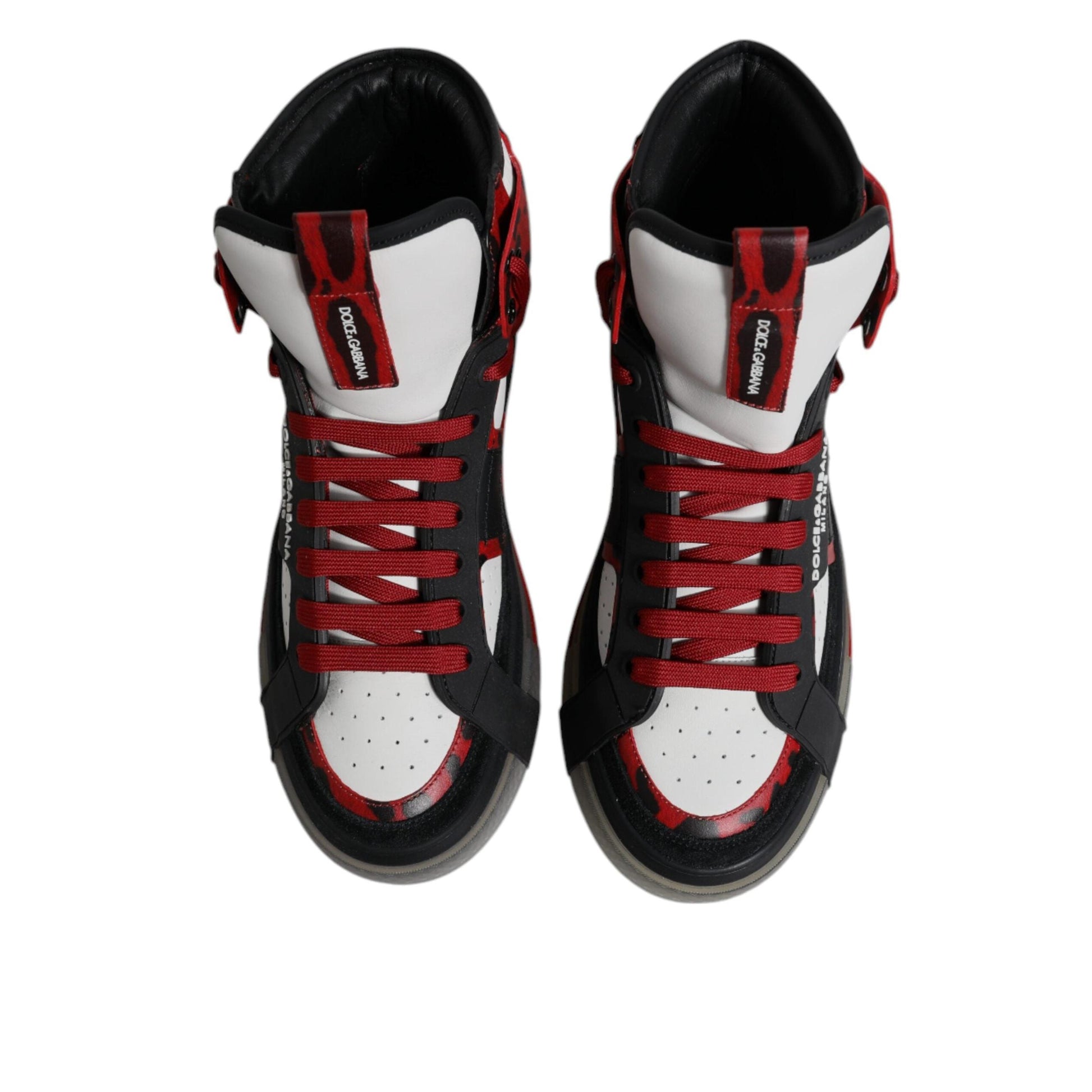 Dolce & Gabbana Multicolor Leather High Top Sneakers Shoes