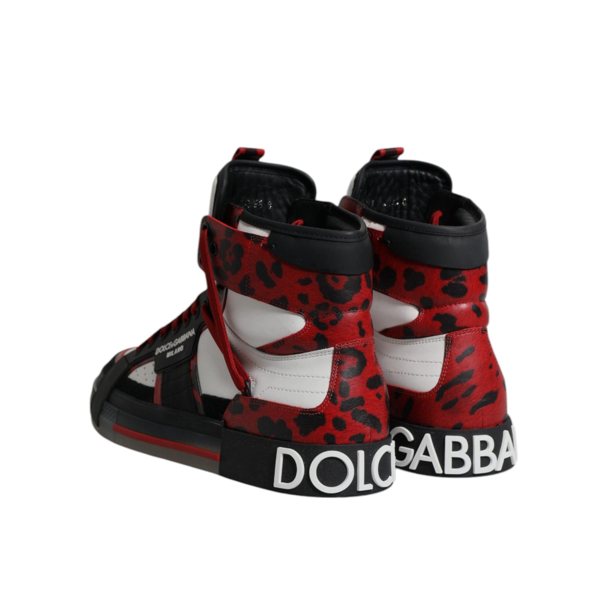 Dolce & Gabbana Multicolor Leather High Top Sneakers Shoes