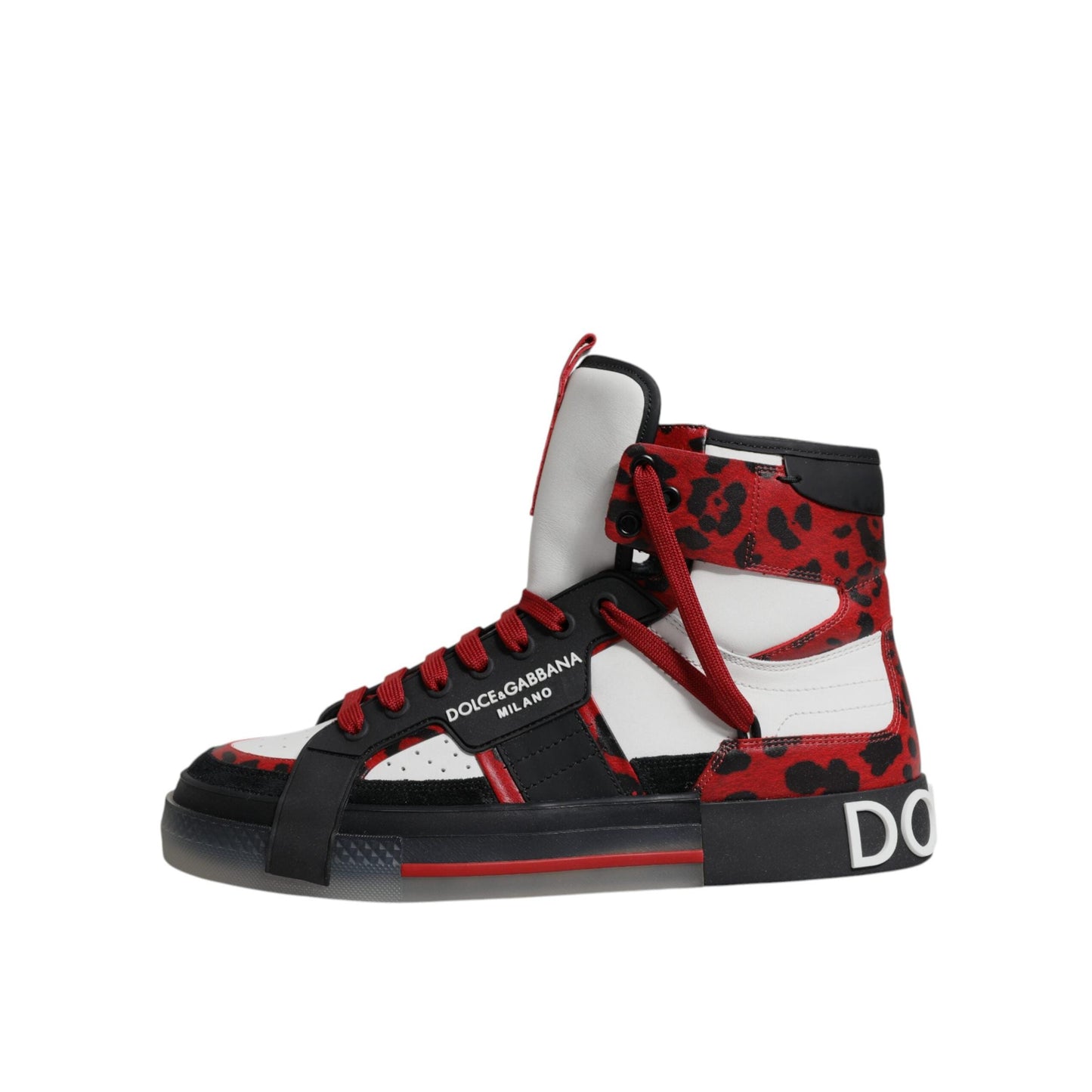 Dolce & Gabbana Multicolor Leather High Top Sneakers Shoes