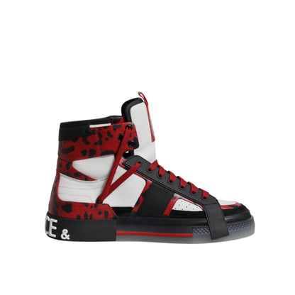 Dolce & Gabbana Multicolor Leather High Top Sneakers Shoes