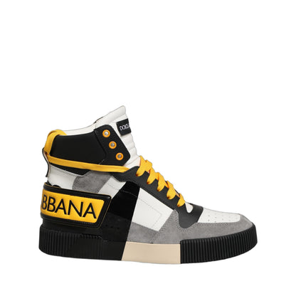 Dolce & Gabbana Multicolor Leather High Top Sneakers Shoes
