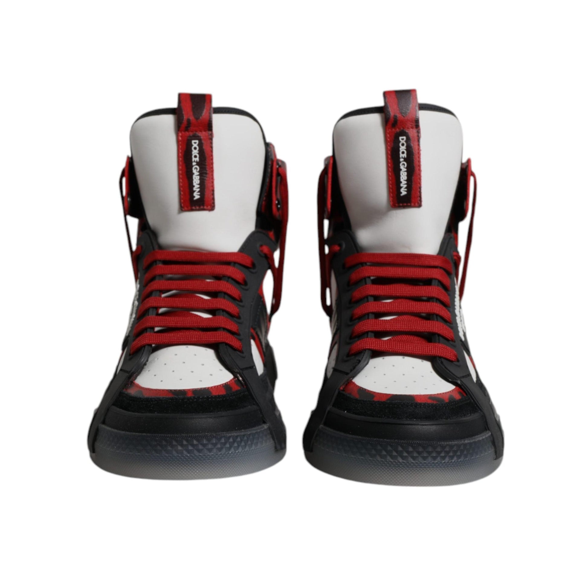 Dolce & Gabbana Multicolor Leather High Top Sneakers Shoes
