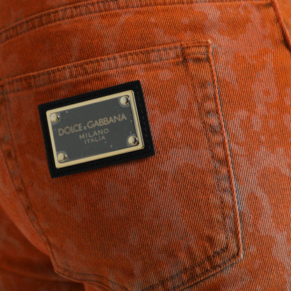 Dolce & Gabbana Multicolor Ombre Cotton Slim Fit Denim Jeans