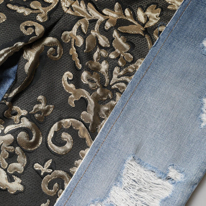 Dolce & Gabbana Multicolor Patchwork High Waist Denim Jeans